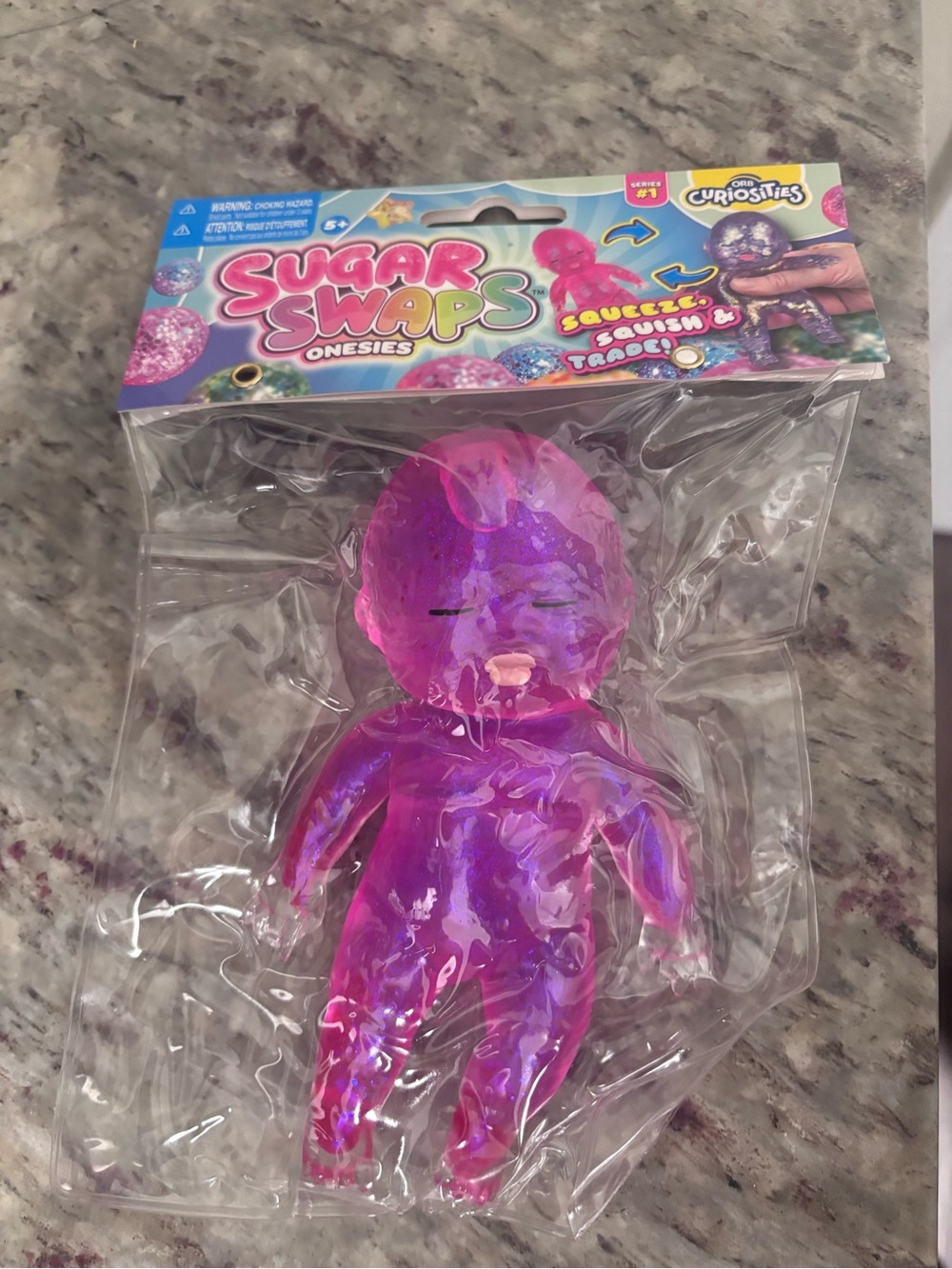 Orb Sugar Swaps Onesies Baby Pink Squishy Toy